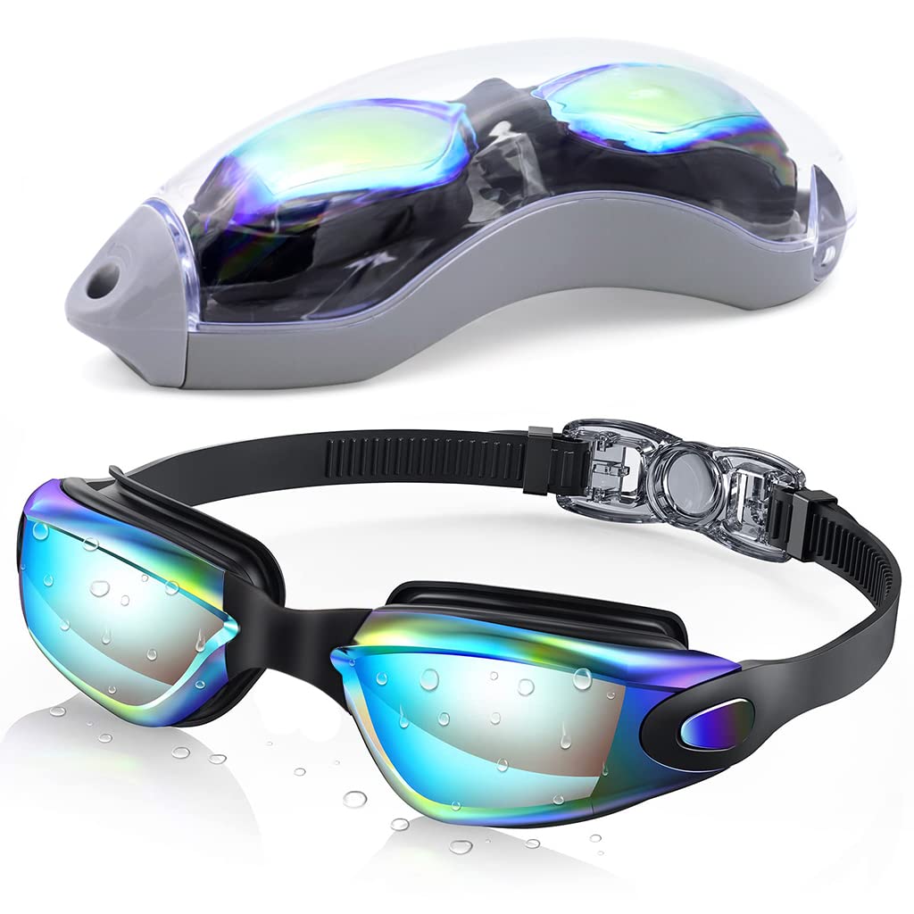 Proberos UV Protection Swimming Goggles for Adult Leakproof Anti-fog Swimming Goggles Adjustable Swim Goggles for Men Women, Black Proberos UV Protection Swimming Goggles for Adult Leakproof Anti-fog Swimming Goggles Adjustable Swim Goggles for Men Women, Black